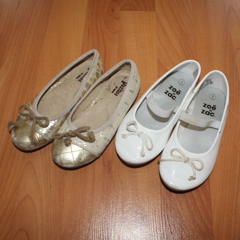 Zoe & Zac Girl Sz 9 Shoes Mary Jane Flats Lot of 2